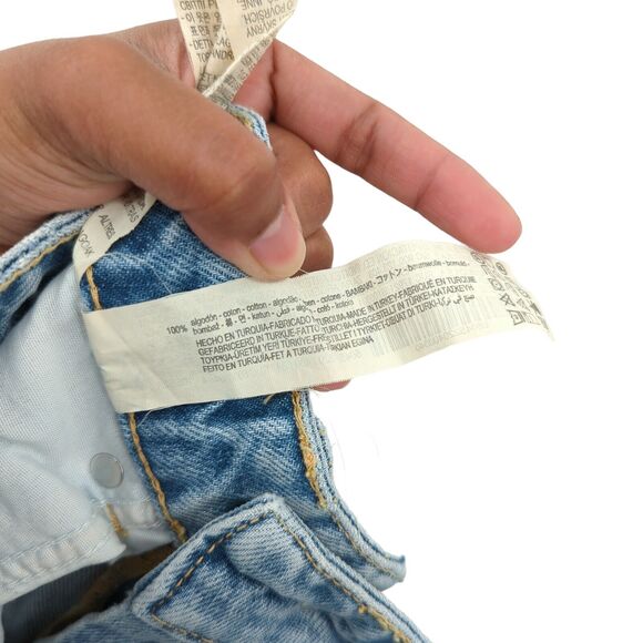 ZARA Women 34 US 2 Jeans Blue High Waisted Super Wide Leg Faded 6045/220/400 NEW - Picture 5 of 8
